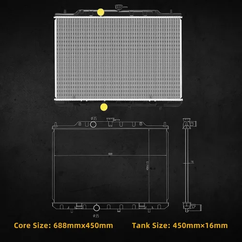 Miniatura 5 de DWVO Radiador compatible con 2008 2009 2010 2011 2012 2013 Rogue 2014 2015 Rogue Select 2.5L L4