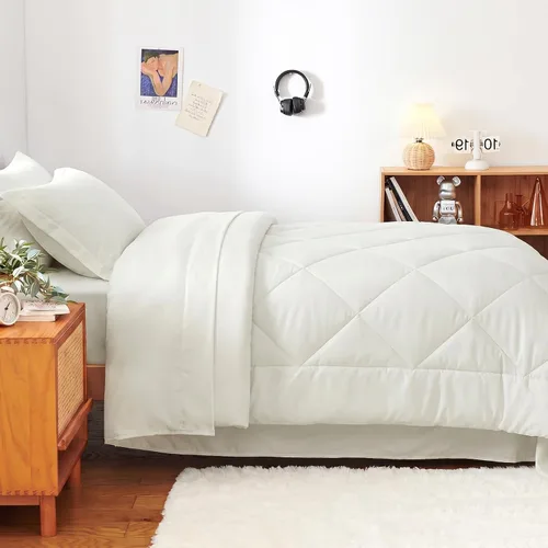 Miniatura 373 de CozyLux Juego de edredón tamaño King, color naranja quemado, toda la ropa de cama en una sola bolsa, 7 piezas: edredón, fundas de almohada