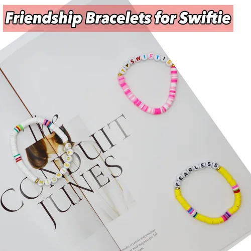 Miniatura 3 de Juego de 12 pulseras de la amistad inspiradas en Taylor Singer para Eras Tour Anti Hero 1989 Reputation Music Women Lover Gifts Jewelry for Swiftie