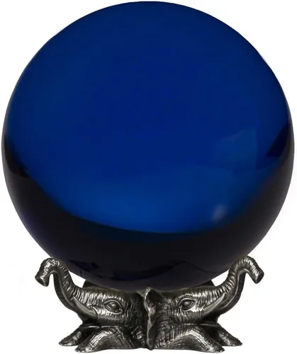 Miniatura 8 de Amlong Crystal Bola de cristal rosa de 8 pulgadas (7.874 in) con soporte de elefante