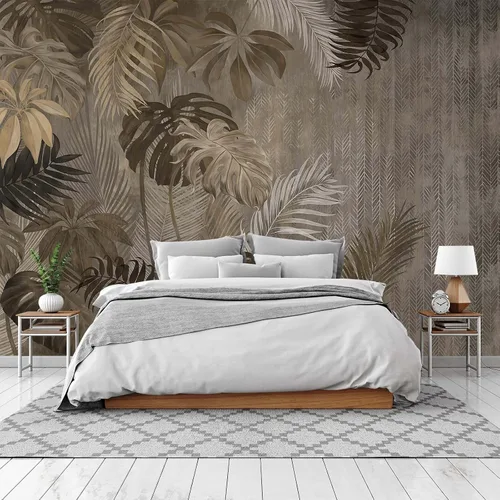 Miniatura 12 de Mural de pared de picos de montaña y bosque para dormitorio, sala de estar, papel tapiz para decoración 158" x 110" (no autoadhesivo)