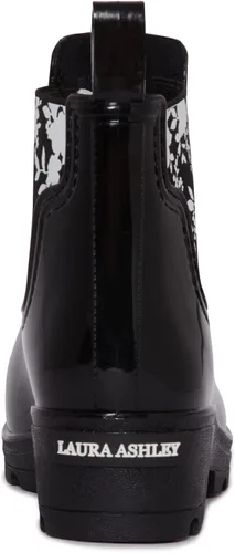 Miniatura 5 de Laura Ashley Botas de lluvia de goma de corte medio para mujer, botines impermeables ligeros para mujer
