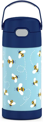 Miniatura 36 de THERMOS FUNTAINER - Botella de acero inoxidable con aislamiento al vacío y sorbete, capacidad de 12 onzas, para niños, azul Azul marino