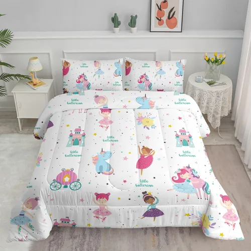Miniatura 7 de Juego de ropa de cama Kawaii de fresa para niñas, juego de ropa de cama con patrón de cuadrícula rosa con 1 edredón y 2 fundas de almohada