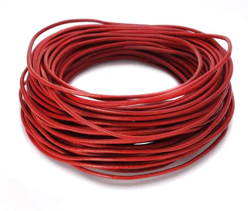Miniatura 8 de Cordones de cuero redondos genuinos Beadnova de 0.05 a 0.19 in para el collar de la pulsera que rebordea la fabricación de la joyería, 01.blanco