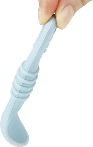 Miniatura 7 de PandaEar Paquete de 6 cucharas de silicona para bebé, para el destete de bebé, primera etapa, utensilios de autoalimentación para bebés de más de 6