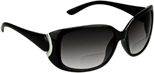 Miniatura 11 de proSPORT Lentes de sol bifocales para mujer, diseño moderno de guepardo, dorado, plateado, de gran tamaño, Jackie O, degradado, negro, tortuga