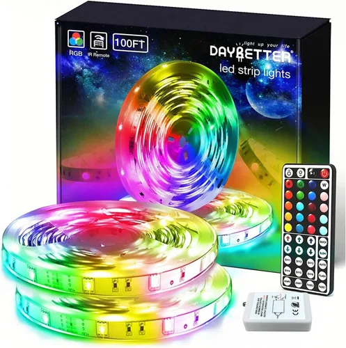 Miniatura 7 de DAYBETTER - Tira de luces led de 16.4 pies, con control remoto y fuente de alimentación