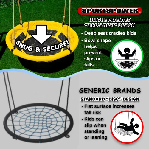 Miniatura 7 de Sportspower Taylor - Juego de columpio de metal galvanizado de 700 libras para niños para patio trasero y exteriores con Teeter-Totter, platillo