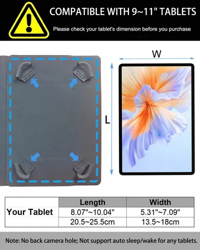 Miniatura 2 de Teclado Universal para Tableta con Funda de Touchpad para Tabletas de 9", 9.7", 10.1", 10.2", 10.5", 10.9", 11", Teclado Inalámbrico