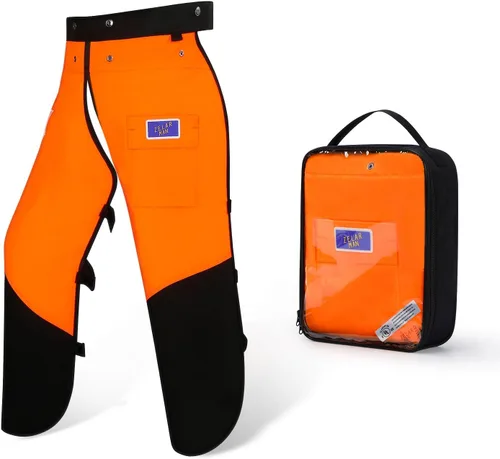 Miniatura 10 de Chaps para motosierra con cinturón ajustable y bolsillo, equipo de protección forestal