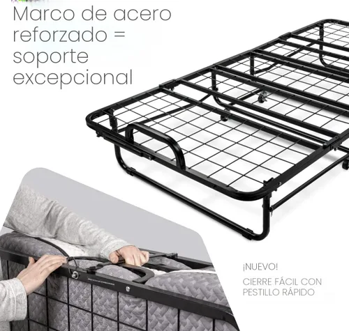 Miniatura 5 de Milliard Cama Plegable Deluxe Diplomat con Colchón para Adultos, Tamaño Twin, Cama Portátil y Plegable con Colchón de Espuma Viscoelástica de Lujo
