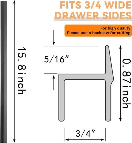 Miniatura 2 de Tenare 4 rieles colgantes de PVC negro, sistema de colgar para archivar que mantiene tus carpetas ordenadas y organizadas