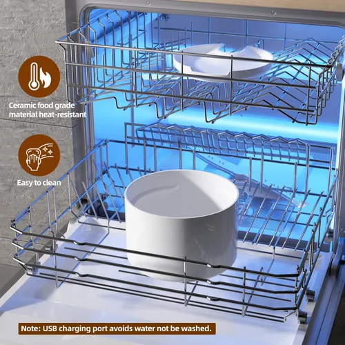 Miniatura 8 de Fuente de agua de cerámica para gatos, fuente de agua inalámbrica con batería de 78 onzas / 2.3 L con sensor de movimiento, bomba ultra silenciosa