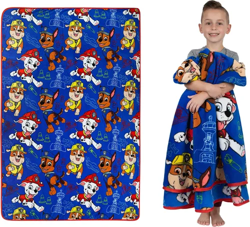 Franco Ropa de cama infantil, manta de felpa supersuave para niños, 62 x 90 pulgadas, Patrulla Canina (Paw Patrol)