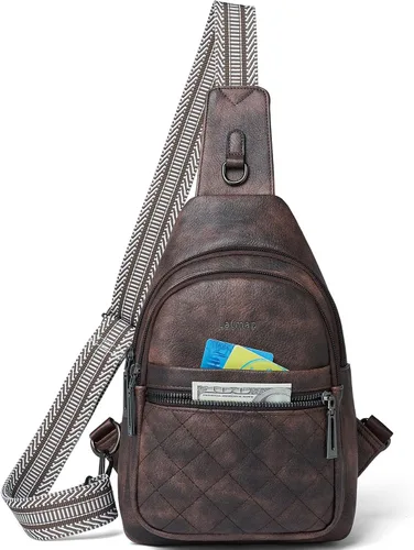 Miniatura 17 de LATMAP Sling Bag For Women Fanny Pack Crossbody Travel Shoulder Belt Bags Tote Backpack Purse Faux Leather