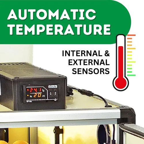 Incubadoras para eclosionar sin torneros – Armario para incubador de huevos de 60 huevos con control digital de humedad y enfriamiento periódico