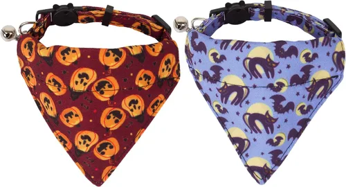 Miniatura 12 de ADOGGYGO Collares de gato con bandera americana separables con bandana extraíble, collar de bandana ajustable del 4 de julio para gatos y gatitos