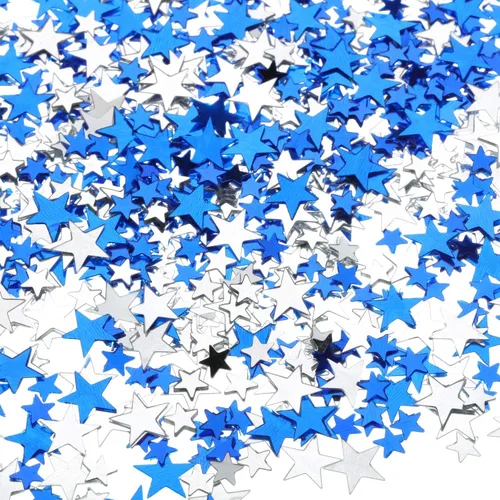 Miniatura 10 de Hestya Confeti de 60 g de estrella con purpurina, confeti de mesa de papel metálico para Navidad, fiesta, boda, festival, decoraciones