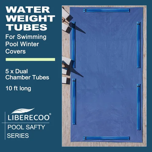 Miniatura 8 de LIBERECOO Bolsas de agua para cubierta de piscina enterrada, extra duraderas de 0.016 in de PVC calibre 27, bolsa de agua de doble cámara de 10