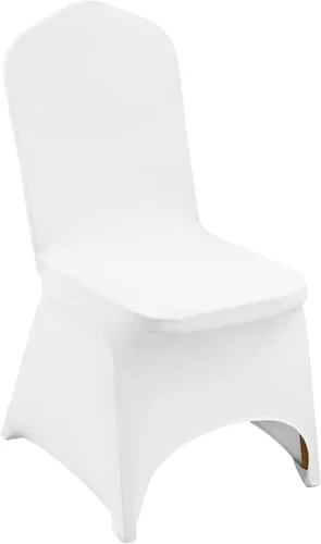 Miniatura 10 de VEVOR 12 Piezas Fundas de Silla de Frente Plano Poliéster Spandex Funda de Silla Elástica Fundas Deslizantes, Bodas, Vacaciones, Banquetes, Fiestas