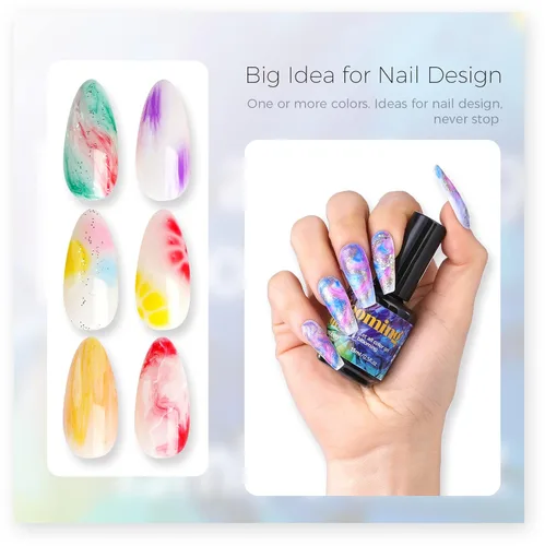 Miniatura 2 de BURANO Esmalte de uñas en gel Blooming de 0.5 onzas, efecto floreciente transparente (2 botellas)
