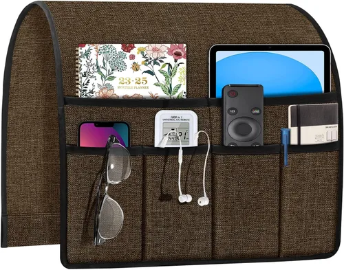 Miniatura 31 de Joywell Organizador de Sillón Reclinable con 6 Bolsillos Caddy de Sillón Soporte de Control Remoto para Sofá Reposabrazos Organizador Antideslizante