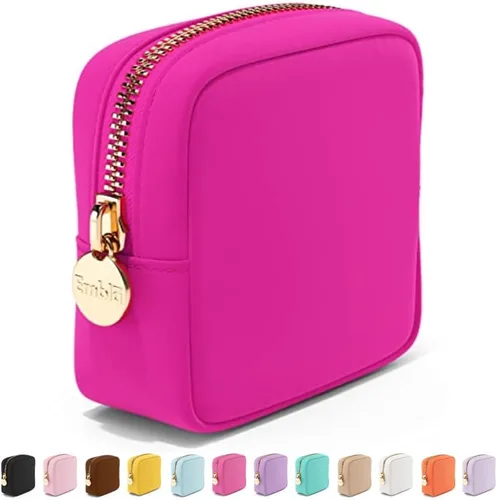 Miniatura 35 de Embla Bolsa de maquillaje de viaje para cosméticos y bolsa de artículos de tocador, bolsa de nailon con cremallera, lindo organizador de maquillaje