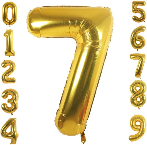 Miniatura 8 de Globos de papel de aluminio dorado (número 1, 40 pulgadas)