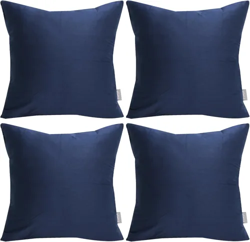 Miniatura 59 de Thmyo - Paquete de 4 fundas de almohada decorativas de 100 % algodón para lumbar, cómodas, sólidas, para Navidad/Halloween, fundas de cojín Blanco