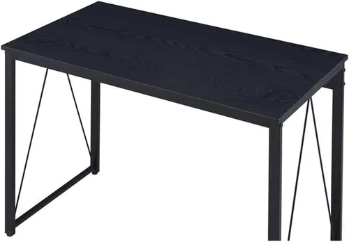 Miniatura 7 de Acme Zaidin - Escritorio rectangular de madera con base de trineo de metal, color negro