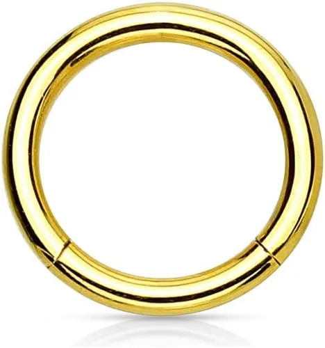 Miniatura 59 de Forbidden Body Jewelry - Piercing para la nariz de acero quirúrgico 316L con bisagra, 14G, 16G, 18G, diámetro de 15/64, 5/16, 25/64, 15/32 pulgadas