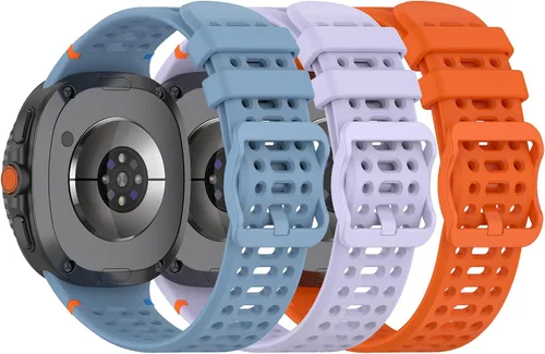 Miniatura 9 de Paquete de 3 correas compatibles con Samsung Galaxy Watch 8 Classic de 1.811 pulgadas, Watch 8 de 1.575 pulgadas/1.732 pulgadas, correa deportiva