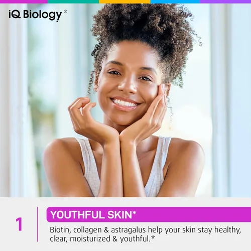 Miniatura 5 de IQ BIOLOGY Biotina líquida para el crecimiento del cabello, la piel y las uñas, vitaminas para el cabello, biotina de 5000 mcg, colágeno, queratina