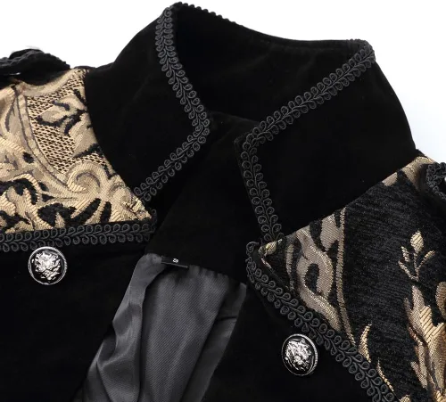 Miniatura 5 de Chaqueta vintage steampunk para hombre, estilo gótico, victoriano, uniforme