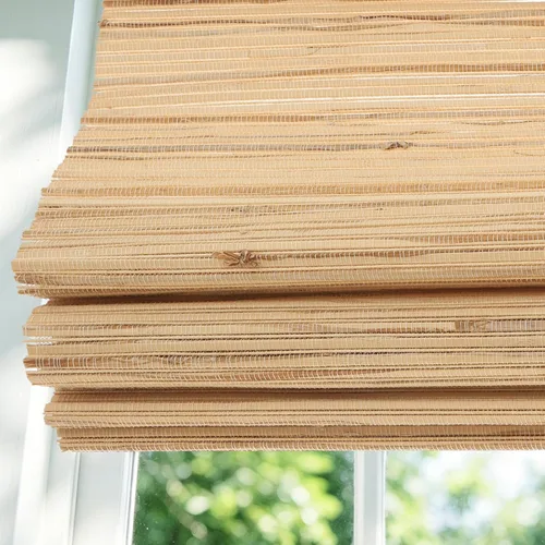 Miniatura 11 de Persianas Romanas de Bambú Inalámbricas, Persianas para Ventanas, Persianas de Madera Tejida Personalizadas para Ventanas Interiores, Puertas