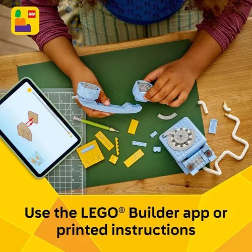 Miniatura 6 de LEGO Creator 31174 - Teléfono retro 3 en 1 para niños, decoración del hogar para dormitorio o habitación de los niños, juguete de construcción