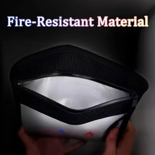 Miniatura 8 de Bolsas de documentos resistentes al fuego, incluyendo un juego de bolsas de seguridad resistentes al fuego, de 15 x 11 pulgadas y 9 x 7 pulgadas