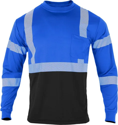 Miniatura 2 de FONIRRA 3 piezas de camisetas reflectantes de seguridad de alta visibilidad para hombres con manga larga camisas de trabajo de construcción ANSI