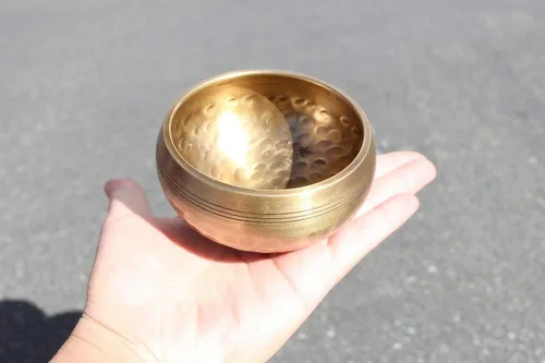 Miniatura 4 de Juego de 3 cuencos tibetanos para cantar tibetanos, cuenco del Himalaya para chakras, meditación, sanación mental, paz de corazón, oración, yoga
