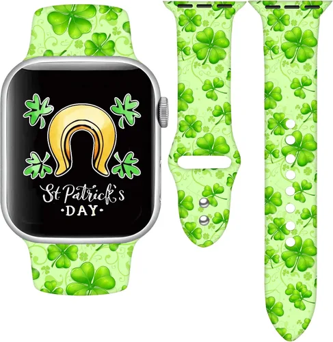 Miniatura 11 de Holidays - Correa de reloj compatible con Apple Watch de 38, 40, 41, 42, 44, 45 y 49 mm para mujeres y hombres, correa deportiva de silicona suave