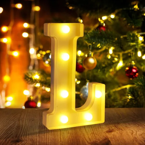 Miniatura 43 de Símbolo Ampersand LED Grande &, Letras de Marquesina Cartel 26 Letras del Alfabeto y 10 Números Luminosos para Decoración de Fiestas, Números