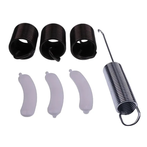 Miniatura 3 de IEQFUE Kit de lavadora 3 resortes de suspensión WP63907 y 1 resorte de suspensión de bañera W10250667 y 3 almohadillas de desgaste de bañera 285744