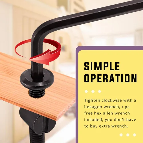 Miniatura 4 de Swpeet 25 tornillos de cabeza hexagonal M6 de 3.150 in, color negro, para cuna, cuna y tuercas de barril con 1 llave Allen, perfecta para muebles