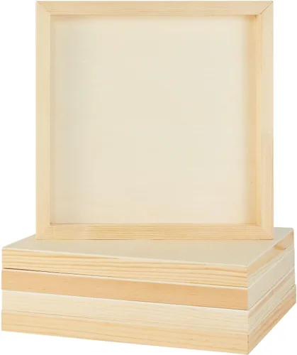 Miniatura 8 de Bright Creations Art Supplies - Paneles de madera para pintar, 10 x 10 pulgadas, 0.83 pulgadas de profundidad de cuna, sin terminar, paquete de 6