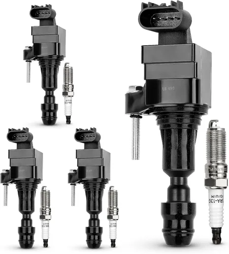 Miniatura 38 de Bobina de encendido UF651 y bujía de doble iridio 9723 compatible con Kia Soul Forte Hyundai Tucson Elantra 2011-2019 27300-2E000 y 18846-11070