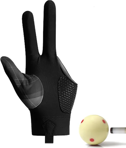 Miniatura 8 de Guantes de billar de 3 dedos, guantes de billar para mano izquierda y diestra, transpirables, antideslizantes, para billar
