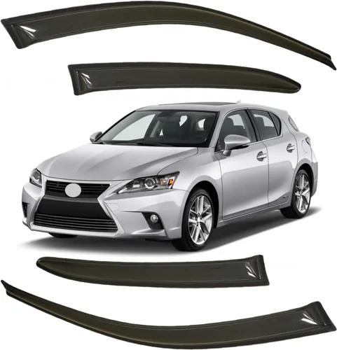 Miniatura 66 de Viseras para ventanas para Mazda 3 Sedán 4 puertas 2004 2005 2006 2007 2008 2009 estilo JDM Mugen, deflector de viento, protector solar y de lluvia
