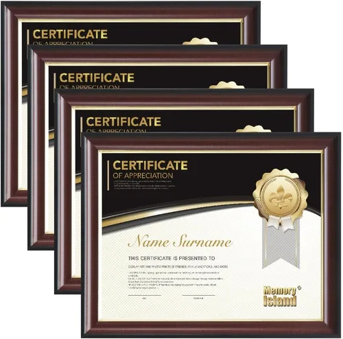 Miniatura 9 de Memory Island Marcos para documentos de 8.5 x 11, juego de 4 marcos de certificados para pared o mesa, marcos de diploma para premio de grado