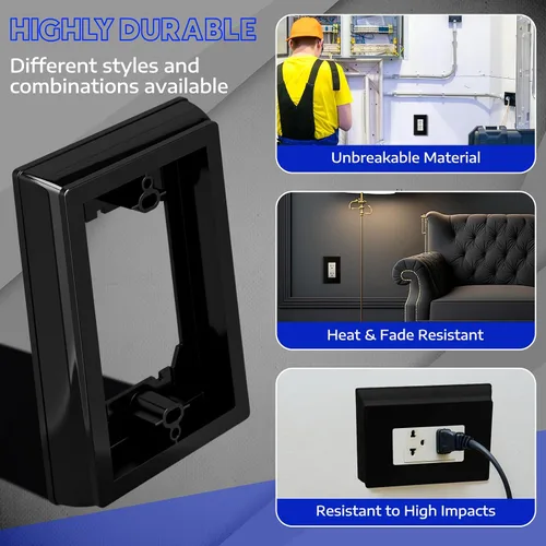 Miniatura 6 de Kanayu Extensor de caja eléctrica de 4/5 de una sola banda, con certificación UL, extensores de receptáculo para caja eléctrica e interruptor